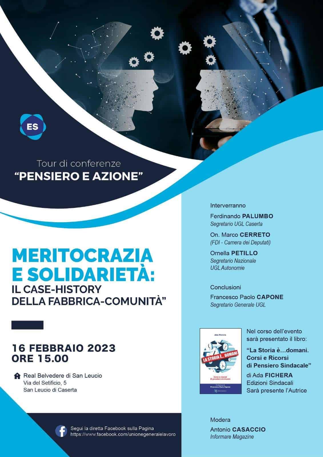 Il segretario nazionale Ugl Capone in visita a Caserta per parlare del sindacato del futuro