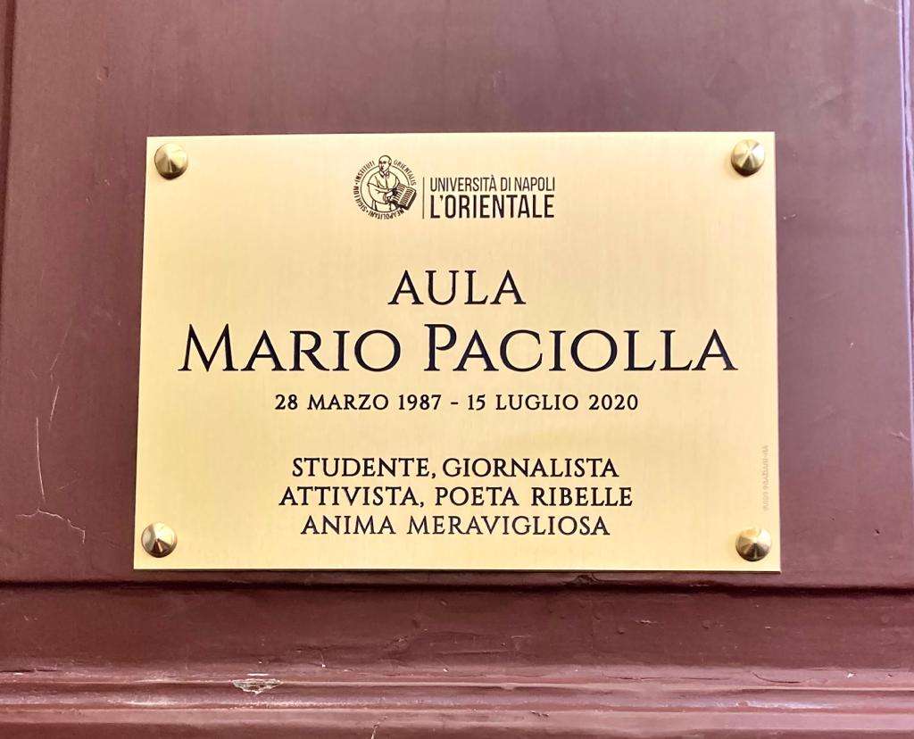 L'Università Orientale di Napoli inaugura l'aula in memoria di Mario Paciolla