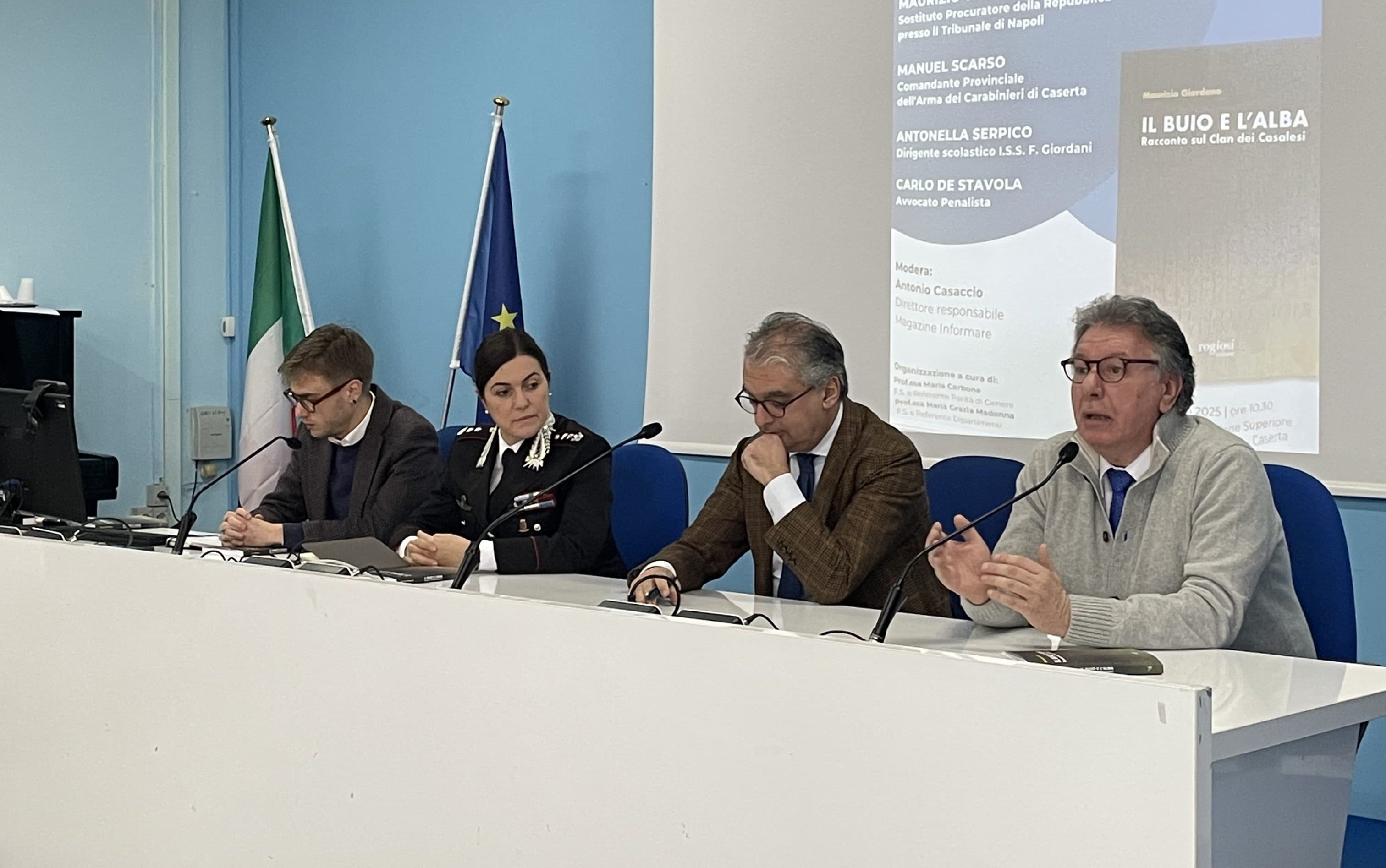 Informare all’Istituto Giordani di Caserta per presentare il libro sul Clan dei Casalesi