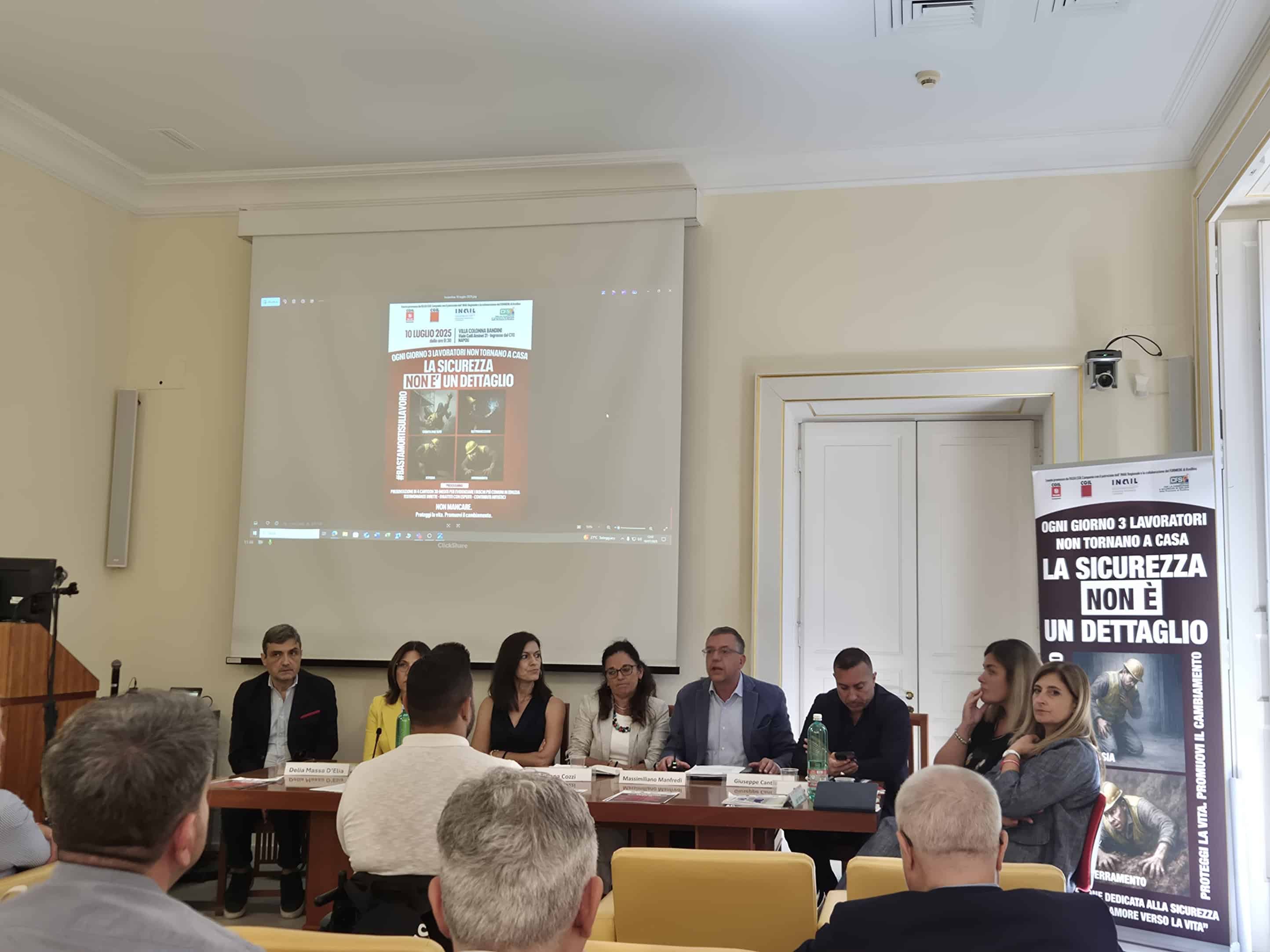 A Napoli il convegno della Fillea CGIL Campania per la sicurezza sul lavoro