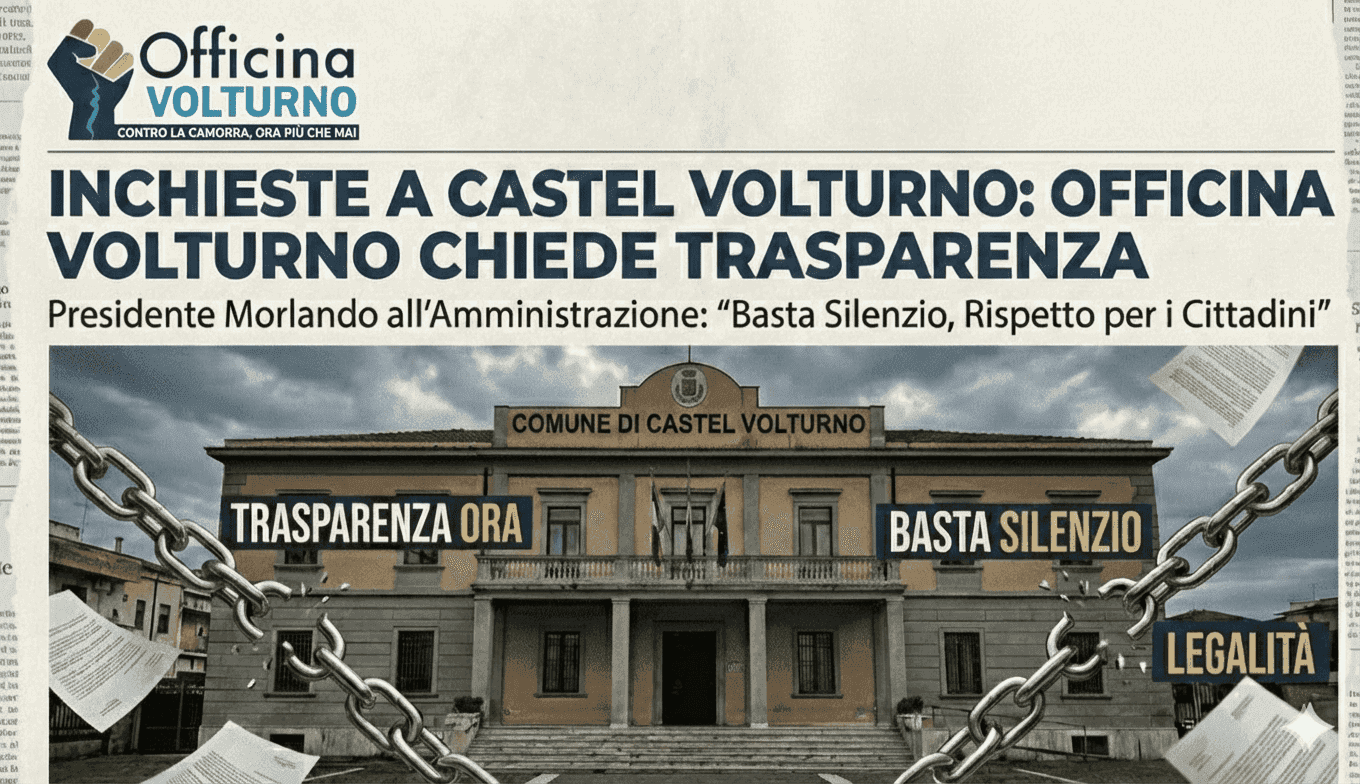 Castel Volturno, Morlando (Officina Volturno): "Amministrazione sia trasparente"