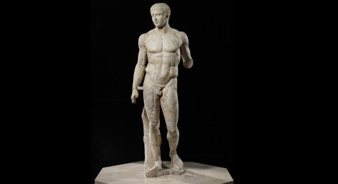 Gabriel Zuchtriegel inaugura una mostra dedicata al Doriforo trafugato a Stabiae