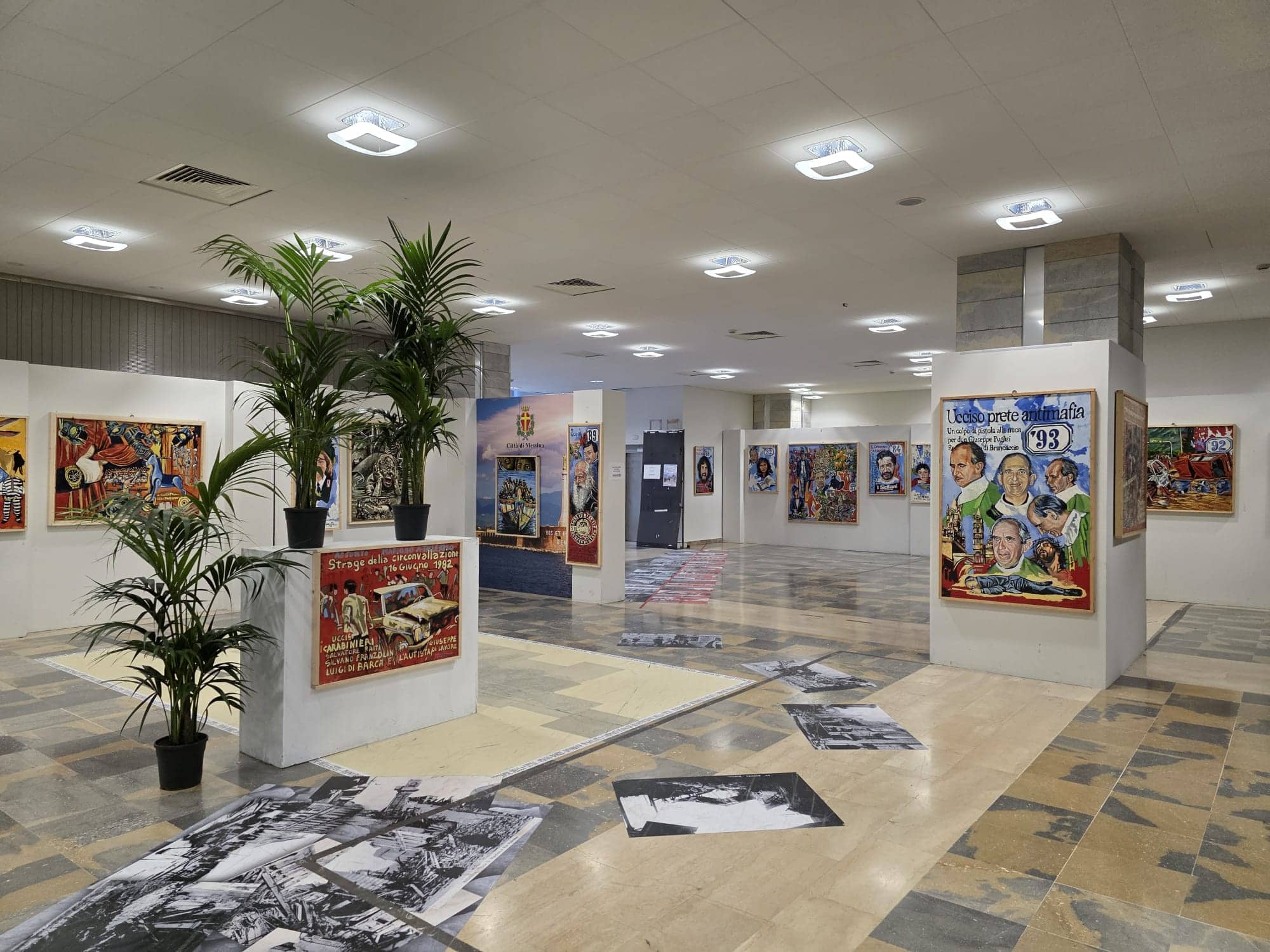 "Spegniamo la mafia, accendiamo il futuro": inaugurata a Messina la nuova mostra del Maestro Gaetano Porcasi