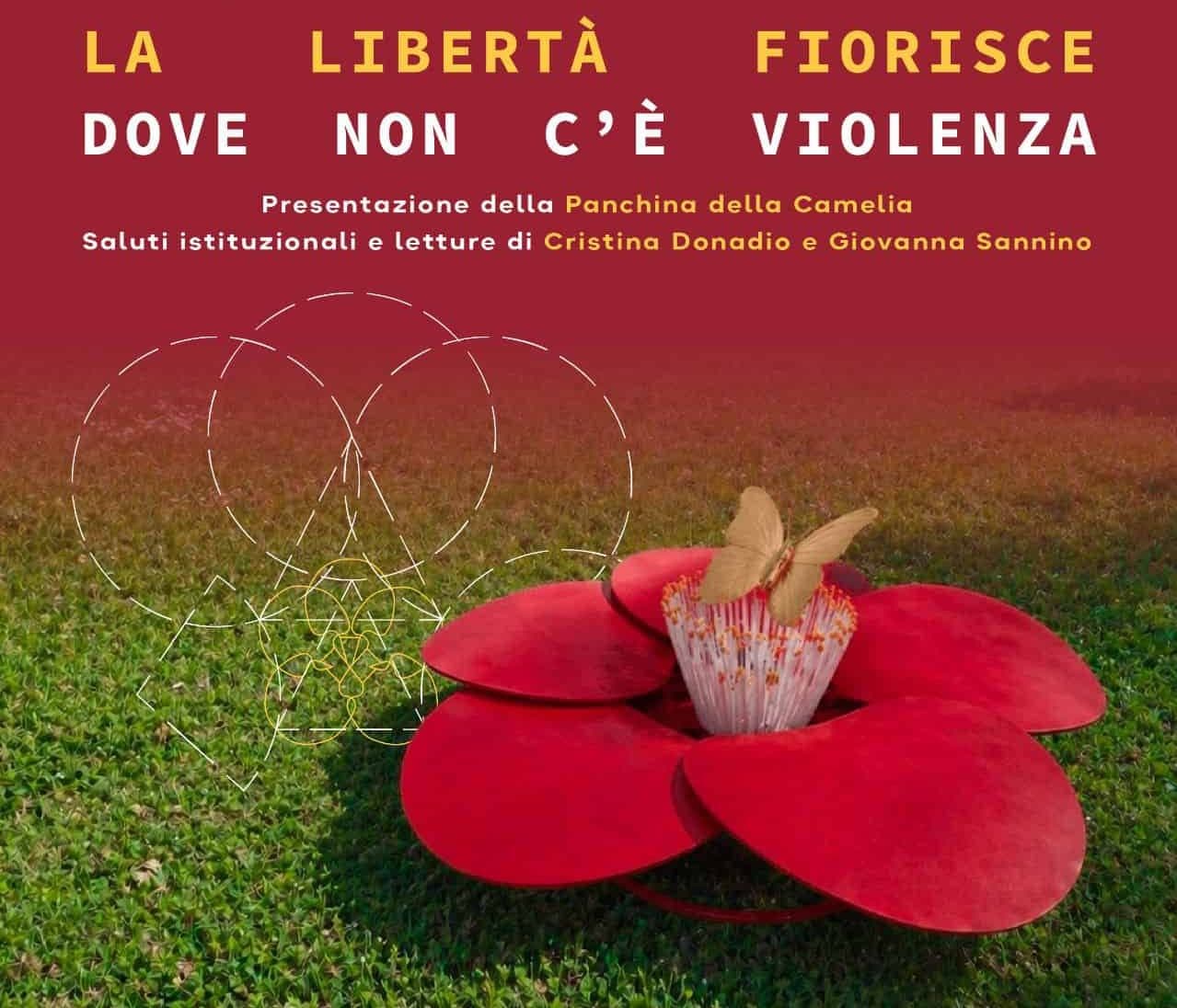 Una camelia rossa per dire no alla violenza: il messaggio fiorisce alla Reggia di Caserta
